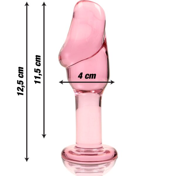 NEBULA SERIES BY IBIZA - MODEL 6 ANAL PLUG BOROSILICATE GLASS 12.5 X 4 CM PINK